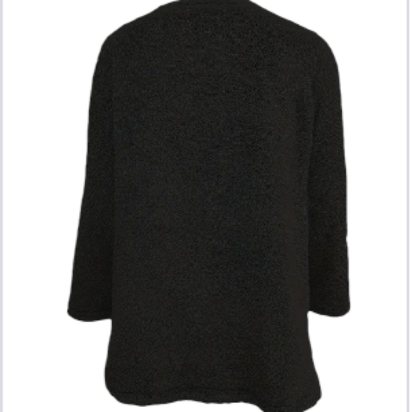 NEW Teddy Soft Black Crewneck with Pockets - Picture 2 of 2